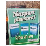 Newport cigarettes metal sign about 30in x 36in
