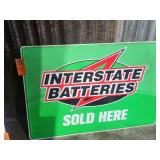 Interstate Metal Battery sign about 24in x 36in