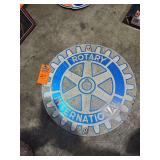 Rotary metal sign about 18in round