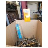 Box of assorted drill bits