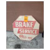 Cardboard brake service sign
