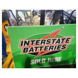 Interstate Metal Battery sign about 24in x 36in