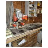 Heavy-duty woodworking hinge boring and insertion machine