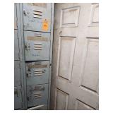 Metal locker with contents