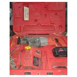 Milwaukee sawzall in case with battery and charger