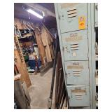 Metal locker with contents