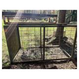 Metal storage bin with trailer attachment