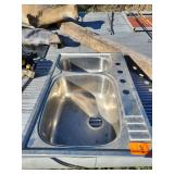 Double bowl SS sink