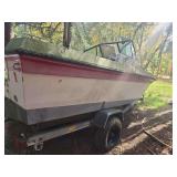 Boat Great fix me upper with trailer No titles