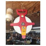 Red open-reel measuring tape 330ft