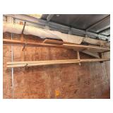 Pile of wood and contents of wall