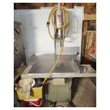 Biro model 34 meat bandsaw with sliding table, single phase