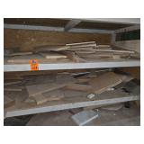 Contents of shelves (various scrap wood)