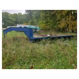 Goose neck flat bed trailer