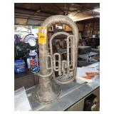 Vintage brass baritone horn or euphonium