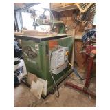 C.R.Onsrud Inc inverted pin router, single phase, on wheels with accessories