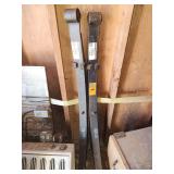 Pair of heavy-duty steel leaf spring assemblies