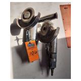 Right-angle pneumatic (air-powered) grinders