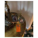 The selected region appears to show a framed Eastern Orthodox wooden icon depicting Archangel Michael in traditional iconography style with Greek inscription labeling him.The artwork features classic 