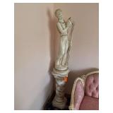 The selected region appears to show a vintage mid-century chalkware or plaster classical Greek lady statue pouring water from a jug, likely manufactured by the Universal Statuary Corp. of Chicago arou