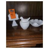 Milk glass decor