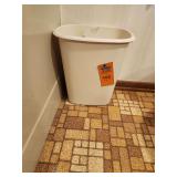 Small garbage can, toilet bowl brush, plunger
