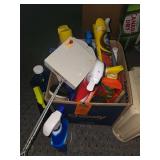 Various cleaning items, fly swatters