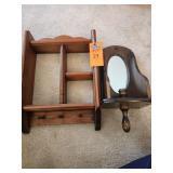 Wooden trinket wall shelves