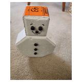 Brick snowman doorstop