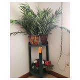 Shelf with decorative flowers