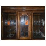 Glassware in top of hutch ONLY