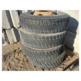 (4) 11R22.5 Tires w/ Rims