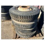 (4) 11R22.5 Tires w/ Rims