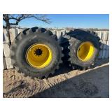 1250/45-32 Firestone Flotation Tires w/ JD Rims