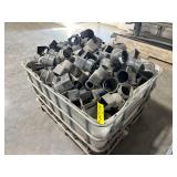 Pallet Tote of Black Downspout Adapters/PVC Elbows