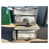 Skid Steer Attach Forks w/ Concrete Washout Totes