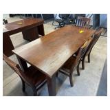 40'x83' Wood Table & 4 Chairs