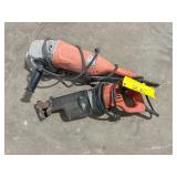 Milwaukee Sawzall & 9' Grinder