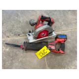 Milwaukee 18V Sawzall & Circular Saw, One Battery