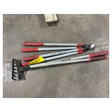 Corona Loppers, Hoe, Rake