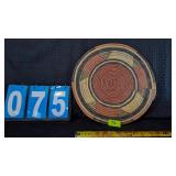 AFRICAN HAND MADE FLAT BASKET 14.5'