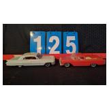 2 VINTAGE TOY KORRIS KARS WITH TURBO SOUND