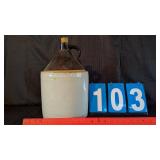STONEWARE WHISKEY JUG