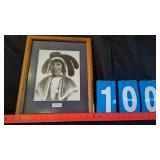 MI CANOPY SEMINOLE CHIEF FRAMED ART WORK