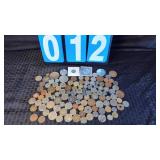 LARGE GROUP OF VARIOUS FOREIGN COINS & TOKENS