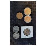 3 PRESIDENTIAL & 3 SUSAN B ANTHONY DOLLAR COINS