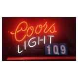 COORS LIGHT NEON BAR LIGHT
