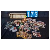 BOX OF VARIOUS UNSORTED FOOTBALL CARDS