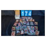 SMALL BOX OF VARIOUS UNSORTED FOOTBALL CARDS