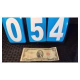 1953 SERIES C RED SEAL $2 BILL